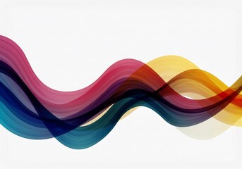 Abstract Colorful Waves Flowing Design. AI Generated