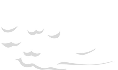 Minimalist light gray stylized simple waves flowing on plain white background creating a sense of calm and serenity, ideal for backgrounds and design projects