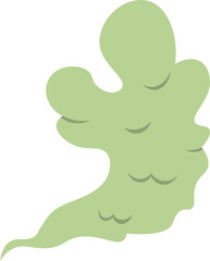 Cartoon ghost floating with a spooky expression on its face, perfect for Halloween projects, children's illustrations, or any design needing a touch of playful spookiness