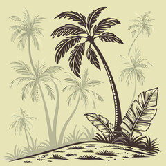 Obraz premium palm trees vector
