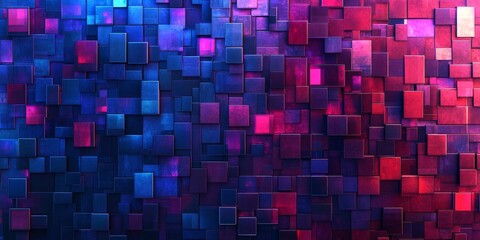 Abstract Geometric Cubes Pattern - Vibrant Digital Art