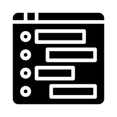 Gantt chart glyph icon