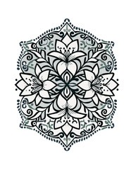 Mandala with a flower motif