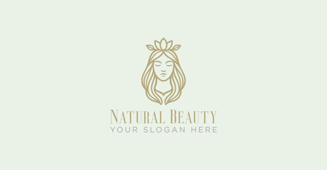 Beauty Natural Woman Goddess Logo