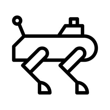 robot line icon