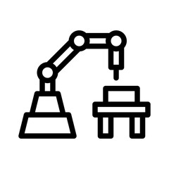 Fototapeta premium robot line icon