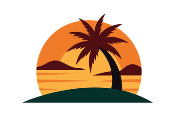 Obraz premium palm tree on the beach