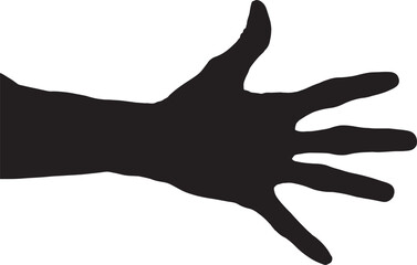 vector; silhouette; the dorsa of the hand