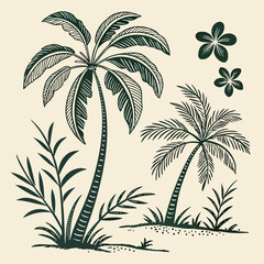 palm tree silhouettes