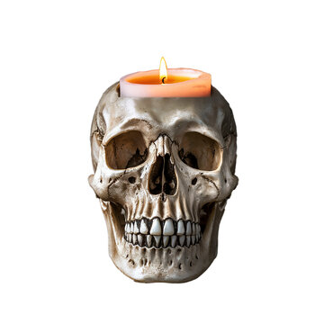 Real human skull art design