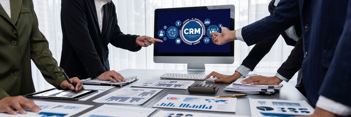 Customer relationship management system on brisk computer for CRM business and enterprise