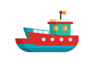Obraz premium vector illustration of a ship