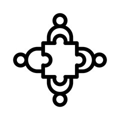 teamwork line icon