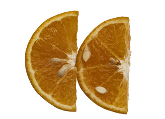 orange slices isolated on white background