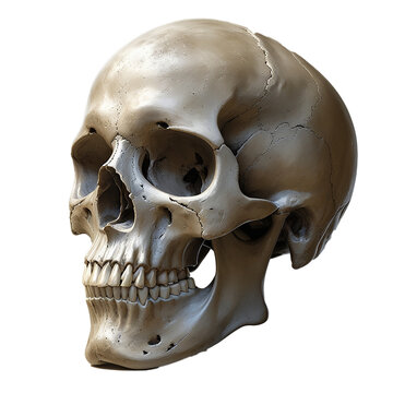 Real human skull art design