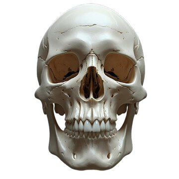 Real human skull art design
