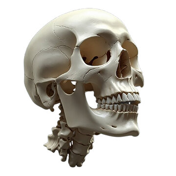 Real human skull art design