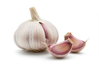 Obraz premium garlic isolated on white background