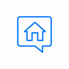 housing notification icon sign vector