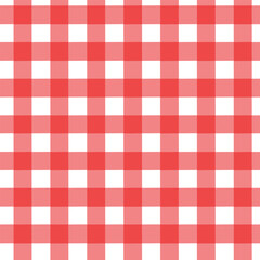 red and white checkered tablecloth
