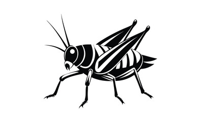 Illustration of grasshopper silhouette