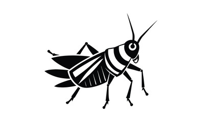 Illustration of grasshopper silhouette