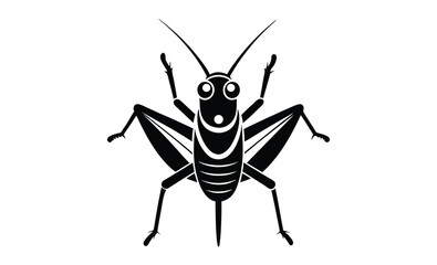Illustration of grasshopper silhouette