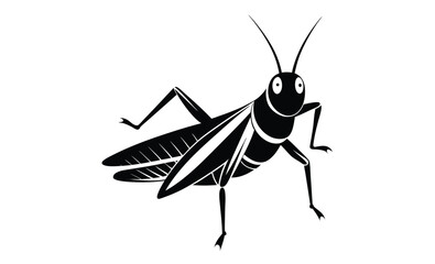 Illustration of grasshopper silhouette