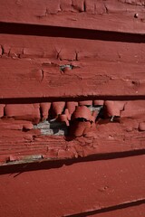 old paint on a wooden house