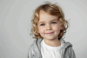 Fototapeta premium Portrait of a young Caucasian girl with blond hair