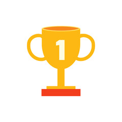 Sport Vector Illustration Minimalist Athletic Vector  for Fitness & Gym Equipment  prize golden cup for first place