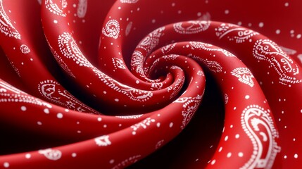 Red bandana swirl