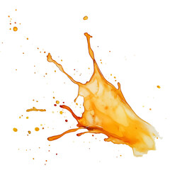 orange juice splash isolated