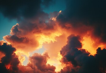 Fototapeta premium fire in the sky