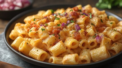 Creamy pasta dish with vegetables