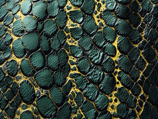 Green snake leather