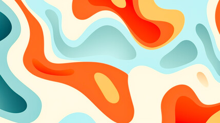 Vibrant Abstract Floral Pattern in Symmetrical Design