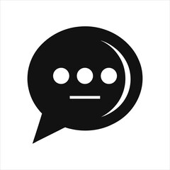  Modern Chat Symbol Monochrome Vector Silhouette Art
