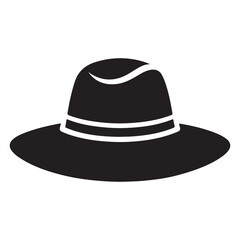 Silhouette of a Classic Fedora Hat
