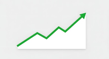 Obraz premium Financial graph showing upward trend with blank space for text