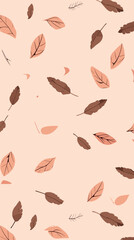 Autumn leaves pattern on light background - nature and seasonal design