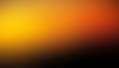 Fototapeta premium grainy gradient background in orange yellow and black colors noise texture abstract orange yellow black gradient background design colorful background with space for design banner poster