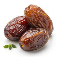 dried dates isolated on white