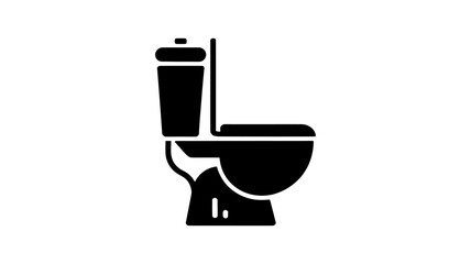 Bathroom Fixture Illustration: A clean and minimalist illustration of a modern toilet, a symbol of hygiene and sanitation.