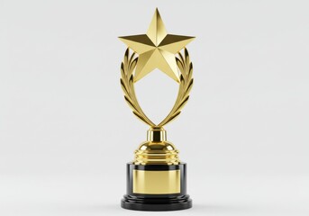 Golden trophy cup for championship victory and achievement