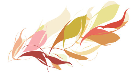 Fototapeta premium Abstract flow of colorful leaves in soft pastel tones