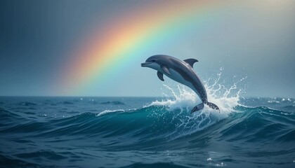 Obraz premium A magical and breathtaking shot of a dolphin