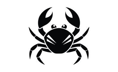 Crab with claws raised silhouette