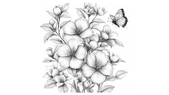 Gallery-Magic Flowers: Relaxing Coloring Pages for Adults and Teens" in Vintage Style