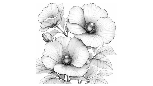 Gallery-Magic Flowers: Relaxing Coloring Pages for Adults and Teens" in Vintage Style
